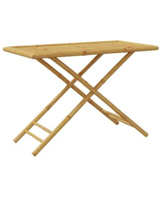 Folding Patio Table 43.3"x21.7"x29.5" Bamboo