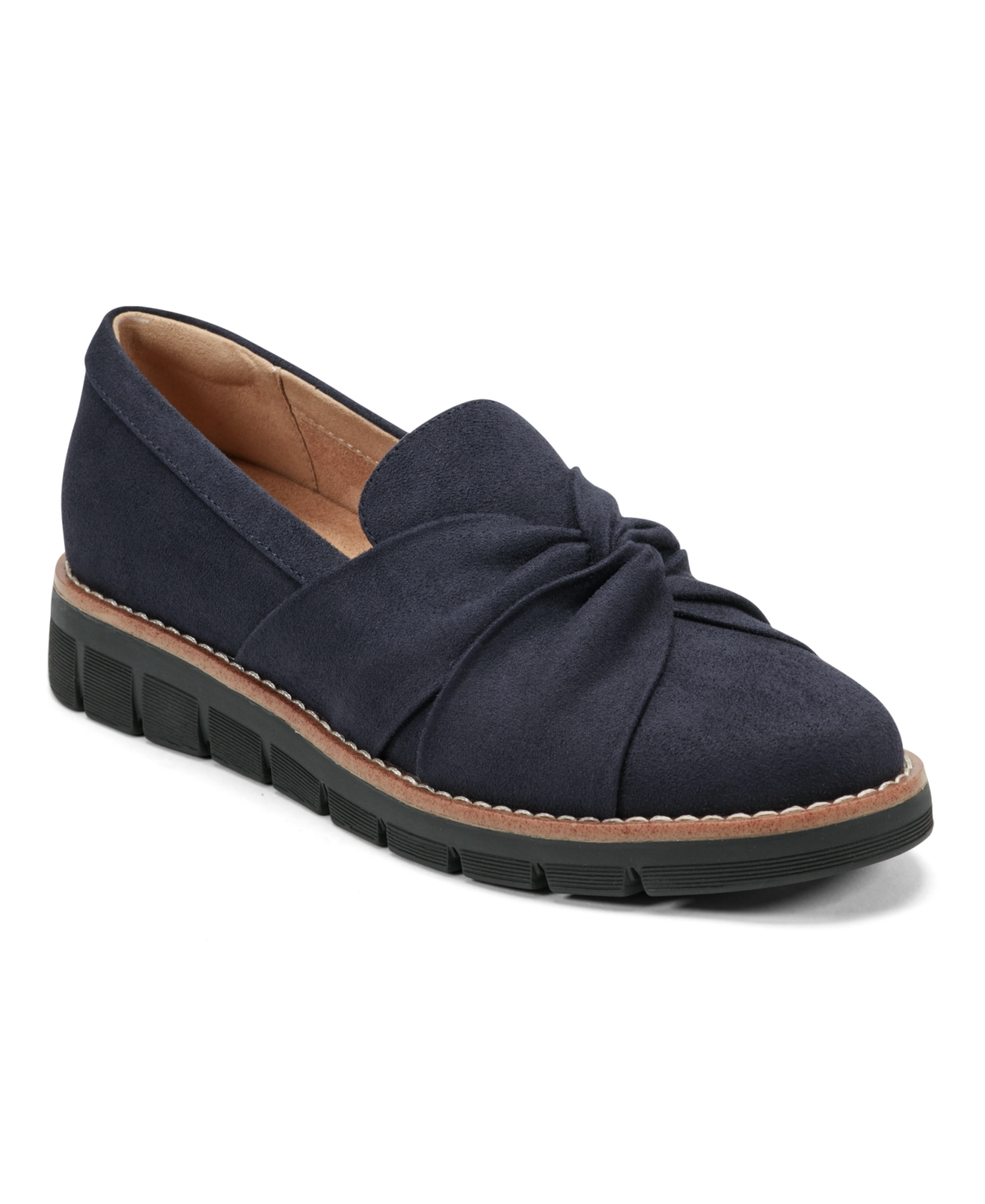 Easy Spirit Women's Vitalia eFlex Ruched Slip-On Loafers - Dark Blue