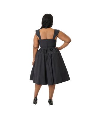 Plus Size 1950s Sweetheart Sleeveless Swing Dress