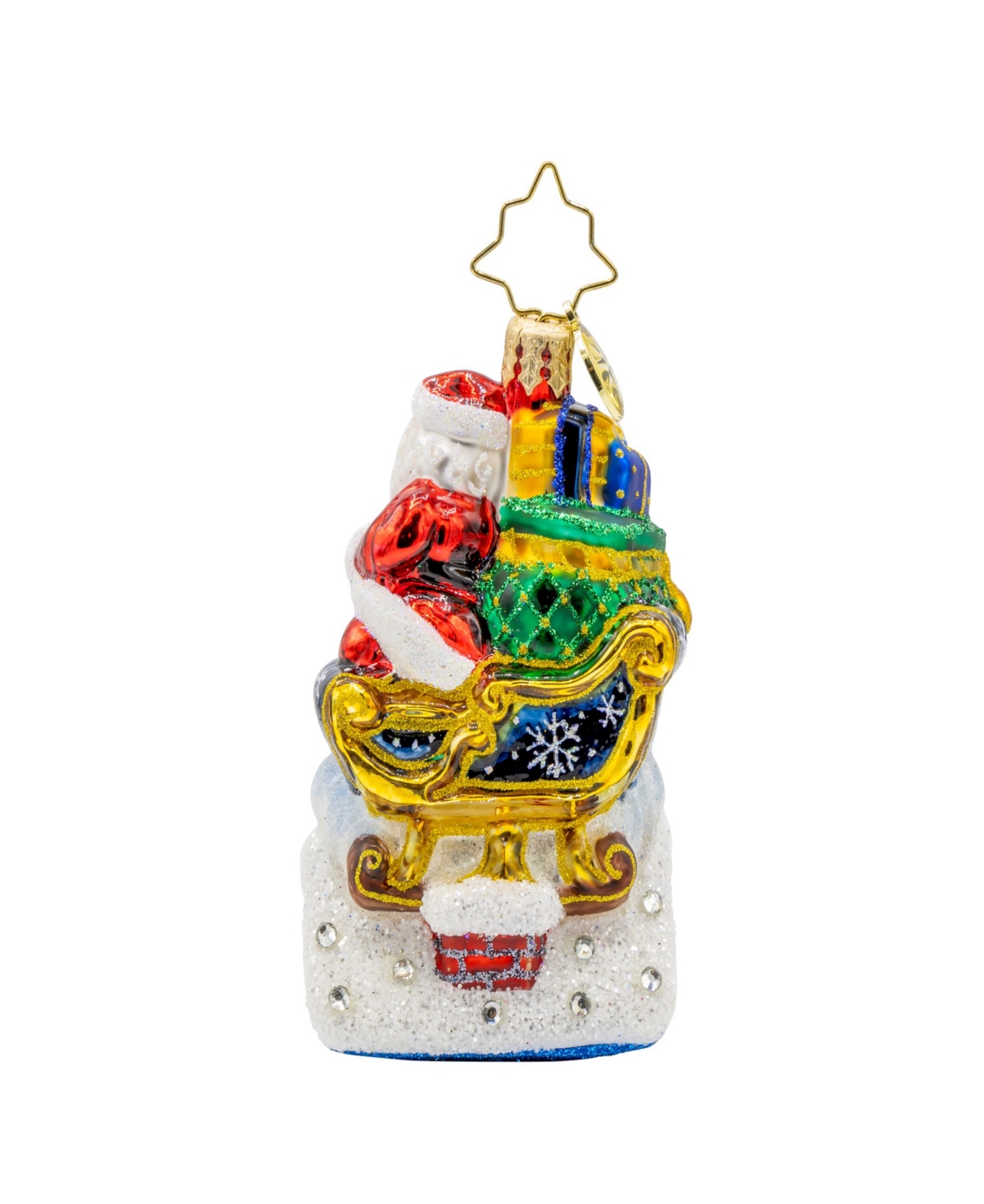 Christopher Radko Rooftop Parking Santa 2025 Gem Ornament In Multi