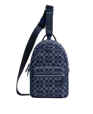 COACH Men's Charter Signature Denim Backpack - Macy's