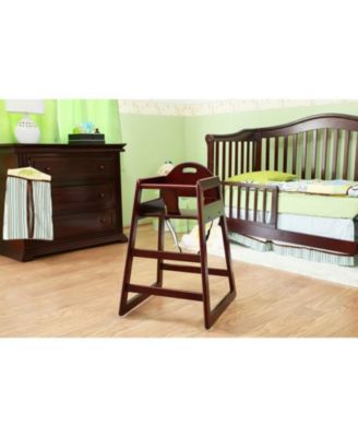 LA BABY Single Piece   Solid Wood   Stackable Design   High Chair