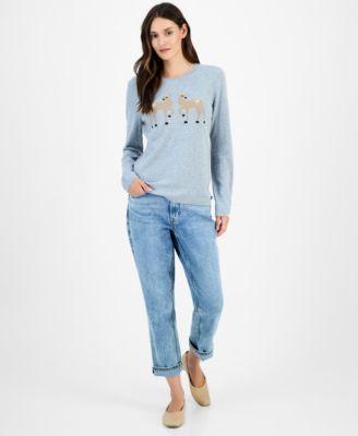 Women's Cotton Deer-Graphic Sweater 