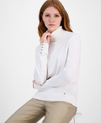 Women's Cotton Turtleneck Sweater
