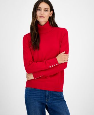 Tommy Hilfiger - Women's Cotton Turtleneck Sweater