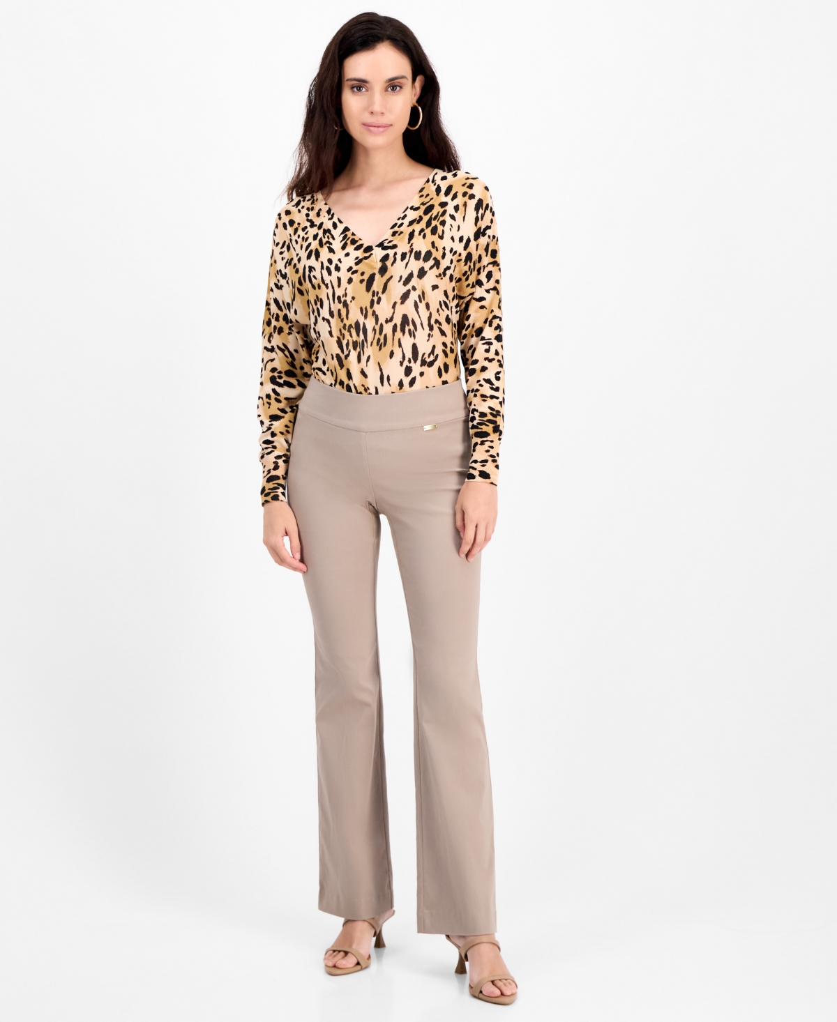 Inc International Concepts Petite Mid-rise Bootcut Pants, Petite & Petite Short, Created For Macy's