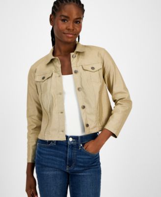 Tommy Hilfiger - Women's Foil Cropped Trucker Jacket