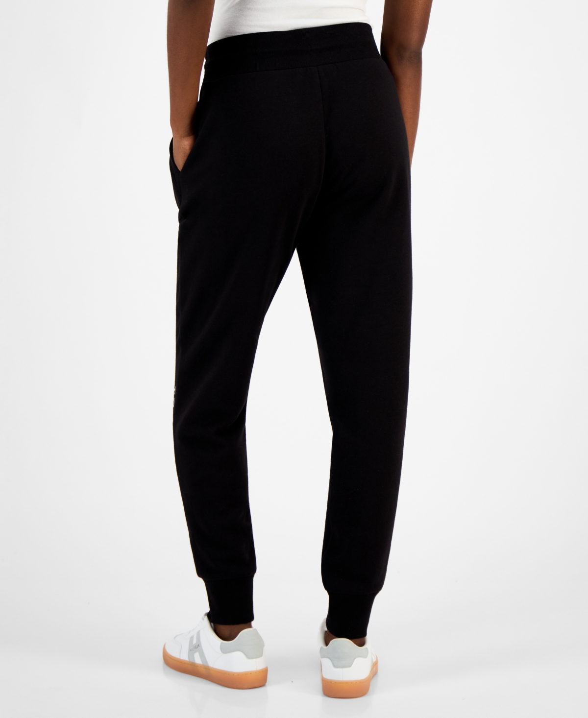 Tommy Hilfiger Women's Solid Logo Joggers In Black