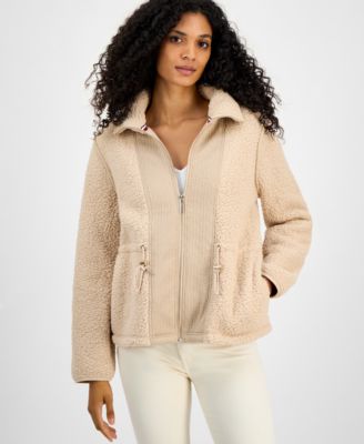 Tommy Hilfiger - Women's Sherpa Zip-Front Long-Sleeve Jacket