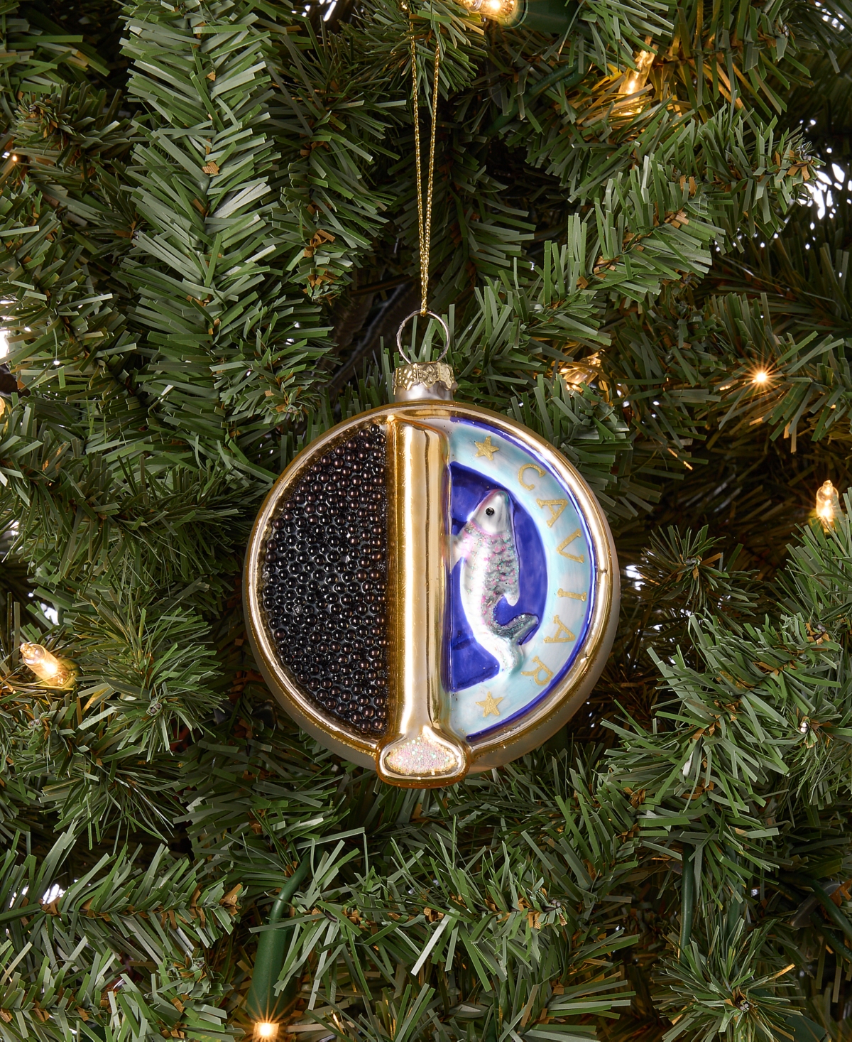 Holiday Lane Foodie Caviar Tin Ornament, Macy's Exclusive