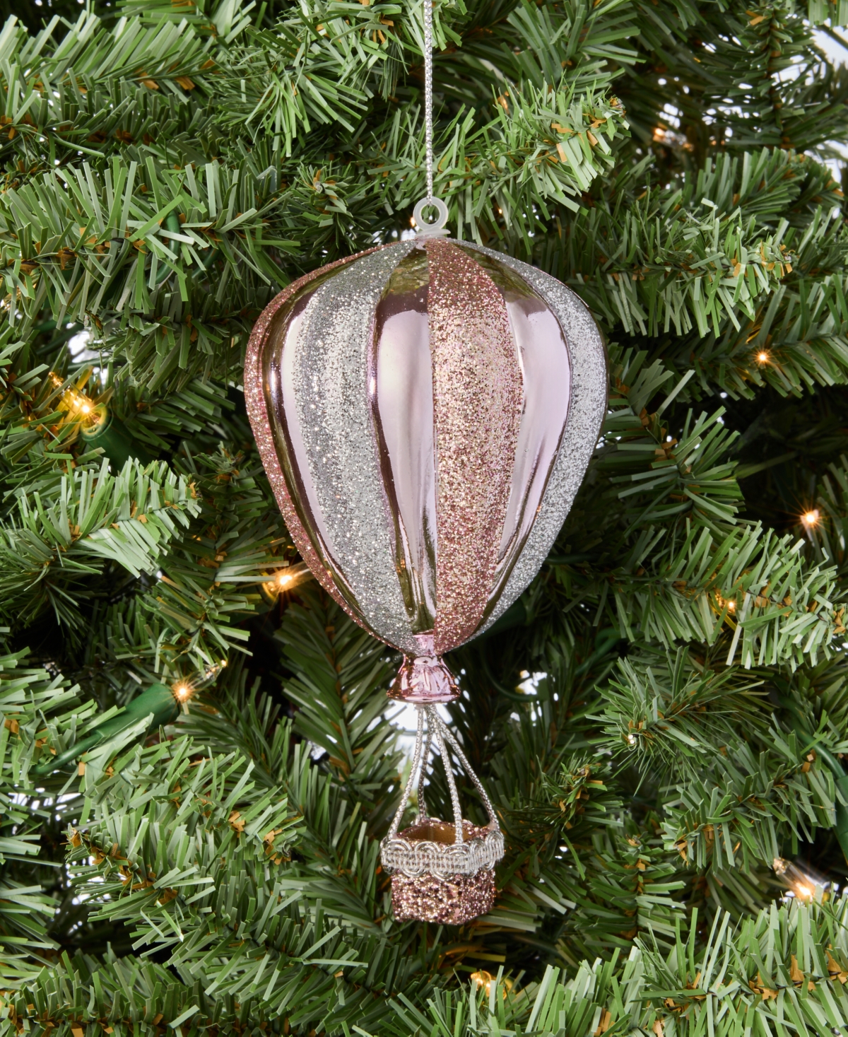 Holiday Lane Pastel Shine Hot Air Balloon Ornament, Macy's Exclusive In Transparent