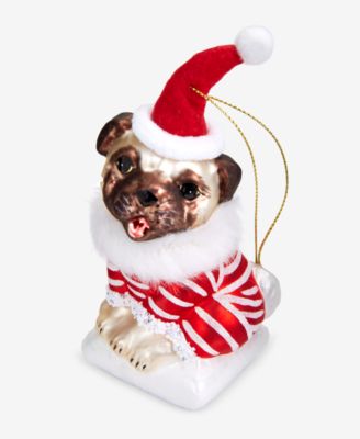 Pets Santa Pug Ornament, Macy's Exclusive