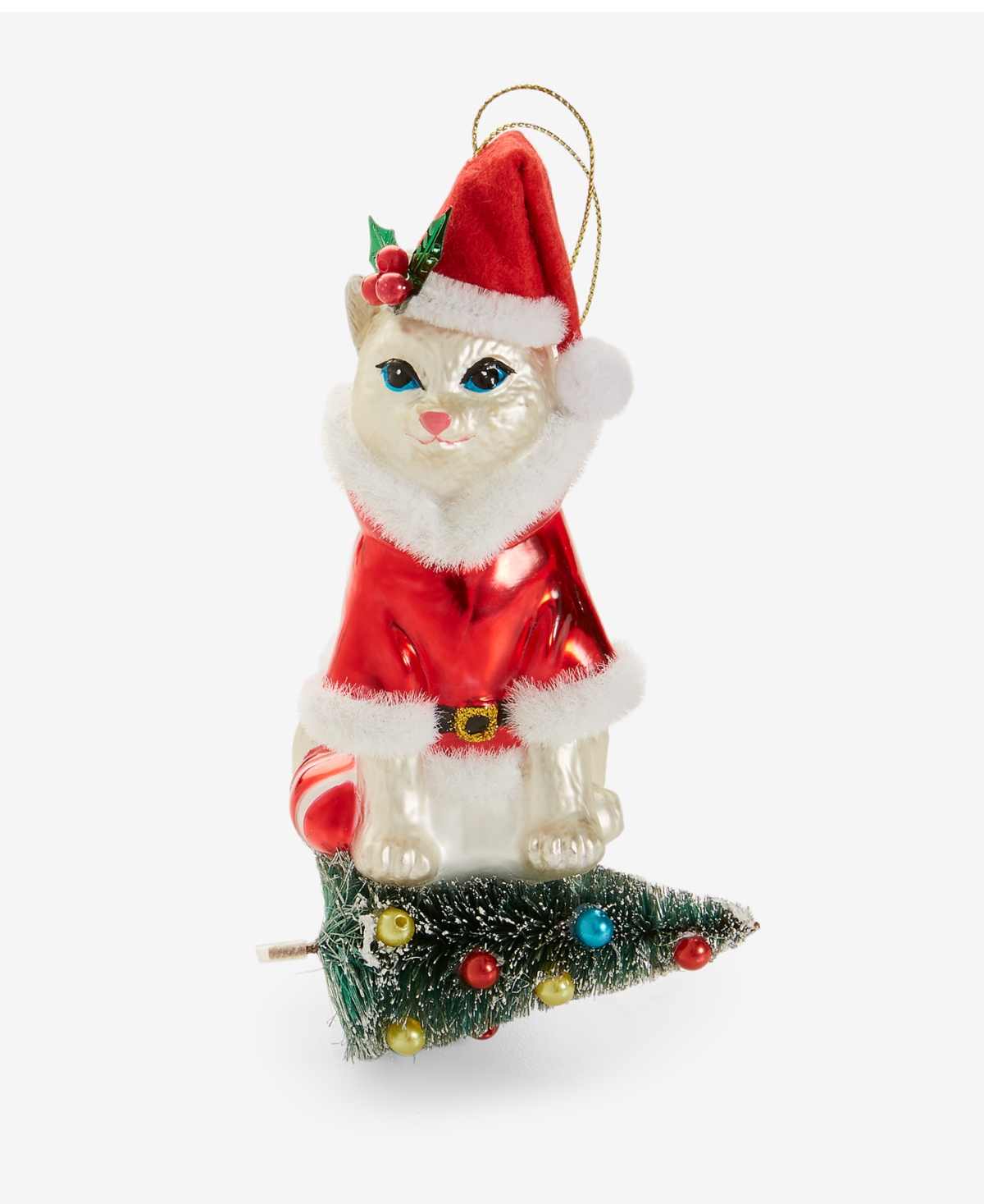 Holiday Lane Pets Santa Cat Ornament, Macy's Exclusive In Multi