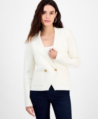 I.N.C. International Concepts - Petite Double-Breasted Patch Pocket Sweater