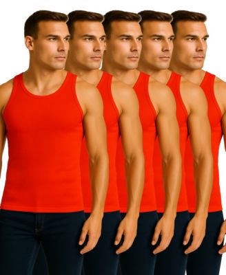 Men's 5-Pack Heavyweight Ribbed Tank Top