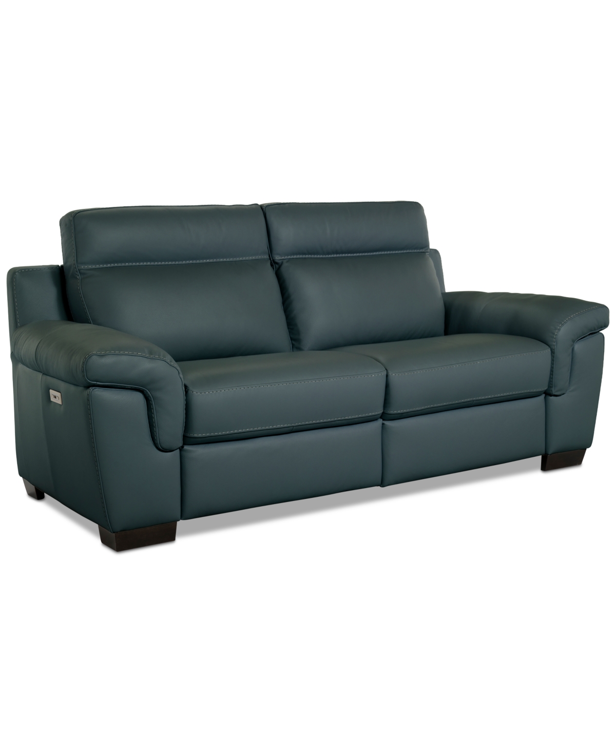 Macy's Julius Ii 2-pc. Leather Sofa With 2 Power Recliners, Exclusively At  In Blue
