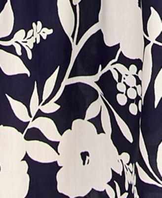 Juniors' Woven Printed Fit & Flare Maxi Dress