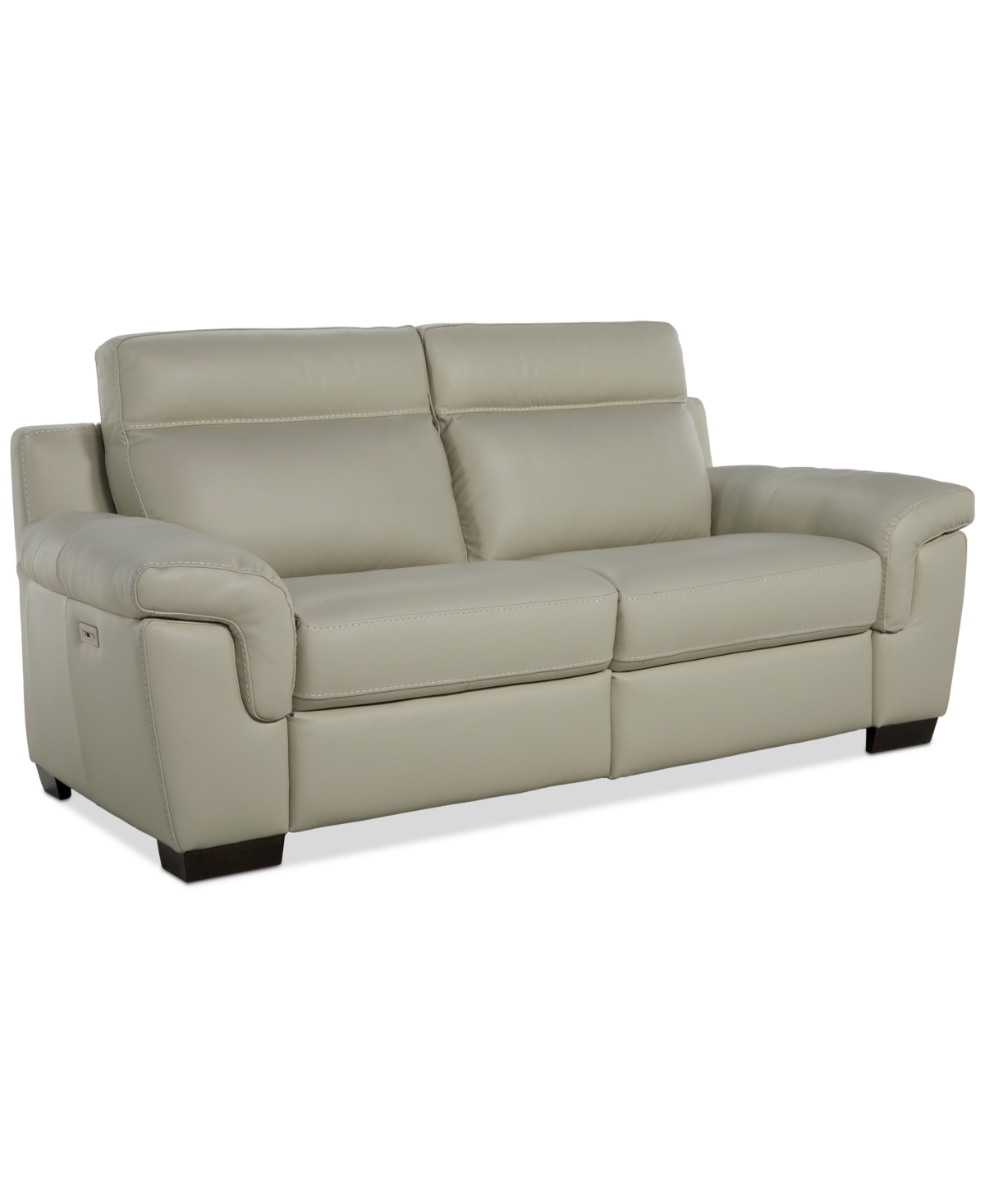 Macy's Julius Ii 2-pc. Leather Sofa With 2 Power Recliners, Exclusively At  In White