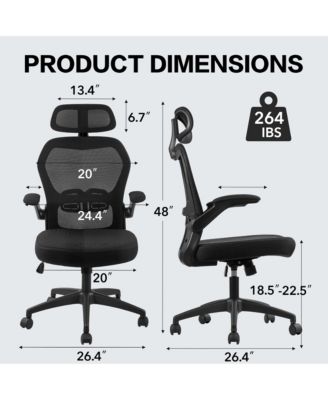 Ergonomic Mesh Office Chair with Lumbar Support and Rocking Function