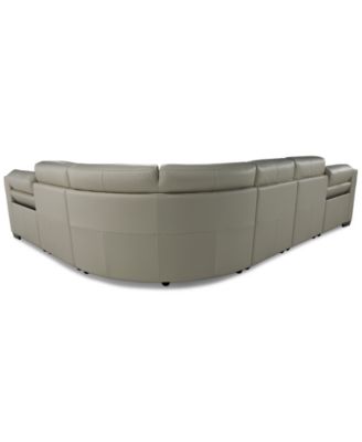 Julius II 6-Pc. Leather L Sectional with 2 Power Recliners, Macy's Exclusive