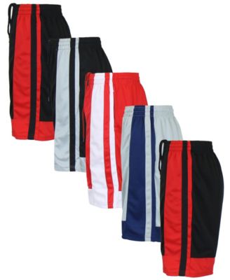 Men's 5-Pack Lightweight Breathable Moisture Wicking Mesh Shorts