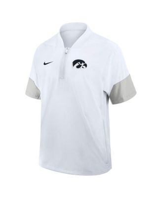 Men's White Iowa Hawkeyes 2025 Sideline Coaches Lightweight Short Sleeve Jacket