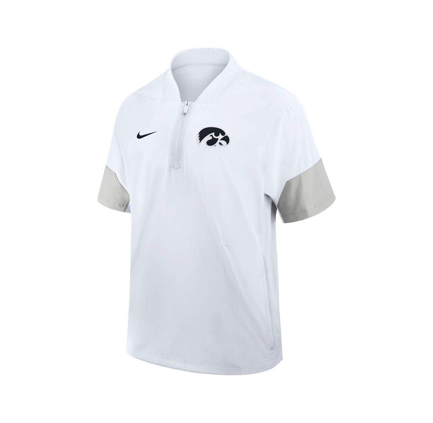 Men's White Iowa Hawkeyes 2025 Sideline Coaches Lightweight Short Sleeve Jacket
