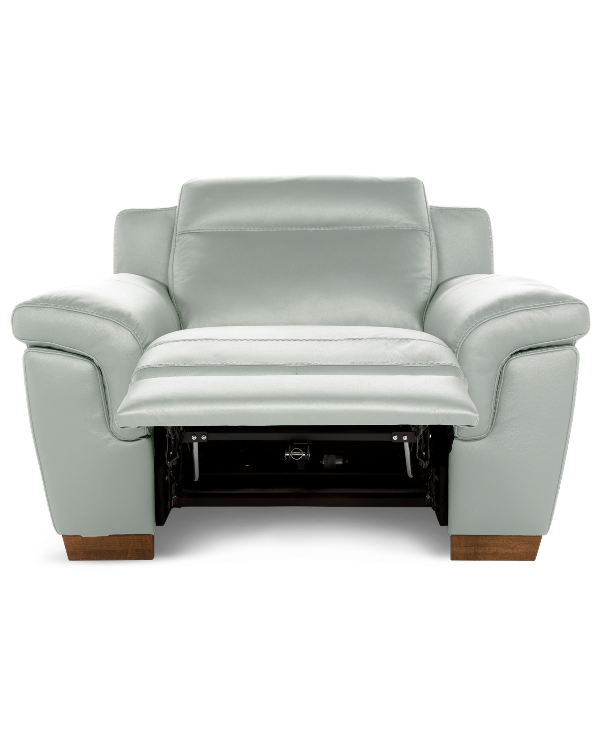Macy's Julius Ii Leather Power Recliner, Exclusively At  In Gray