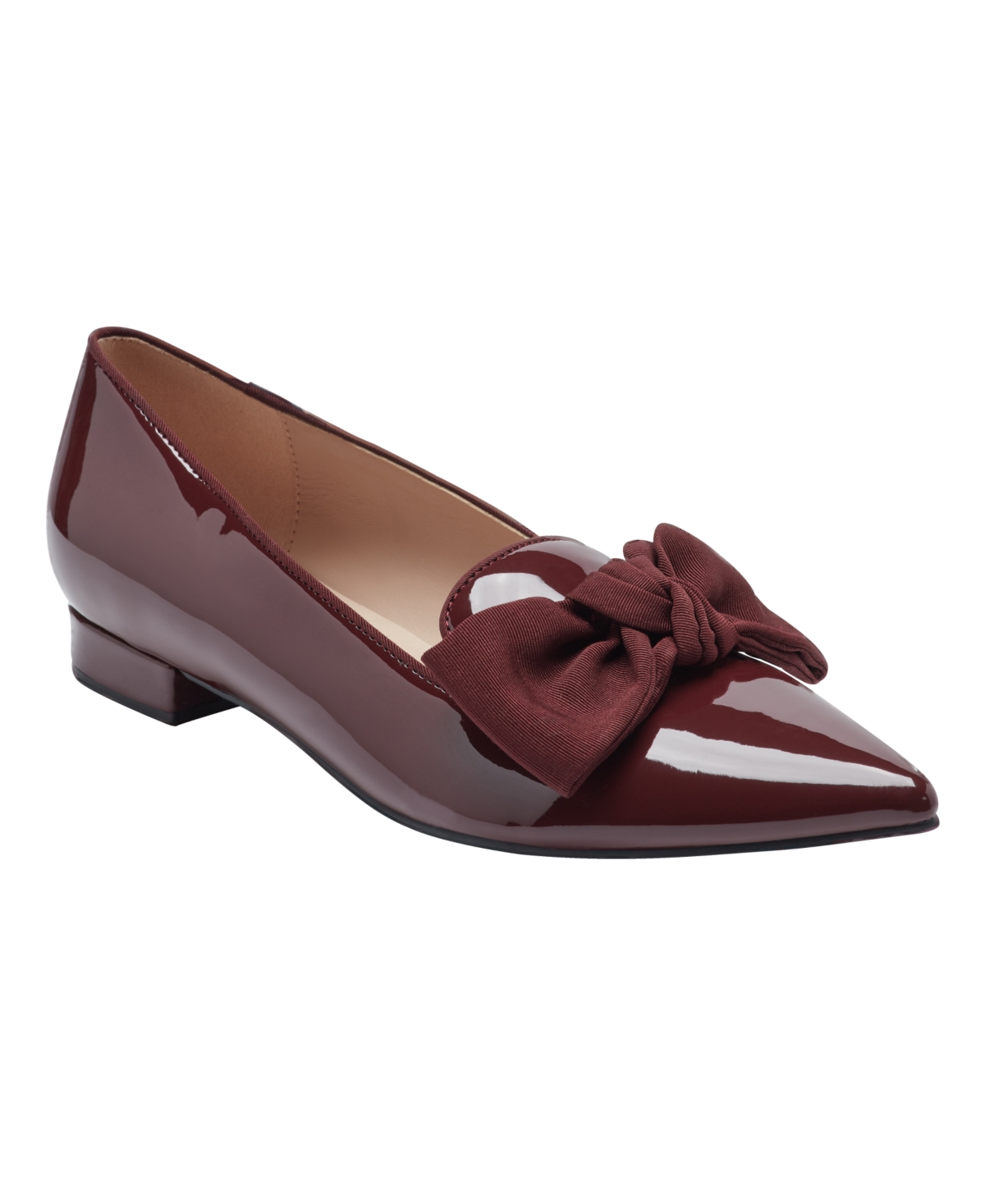 Bandolino Women's Auggie Bow Pointed Toe Tailored Loafers In Red