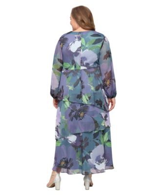 Plus Size High-Low Chiffon A-Line Dress