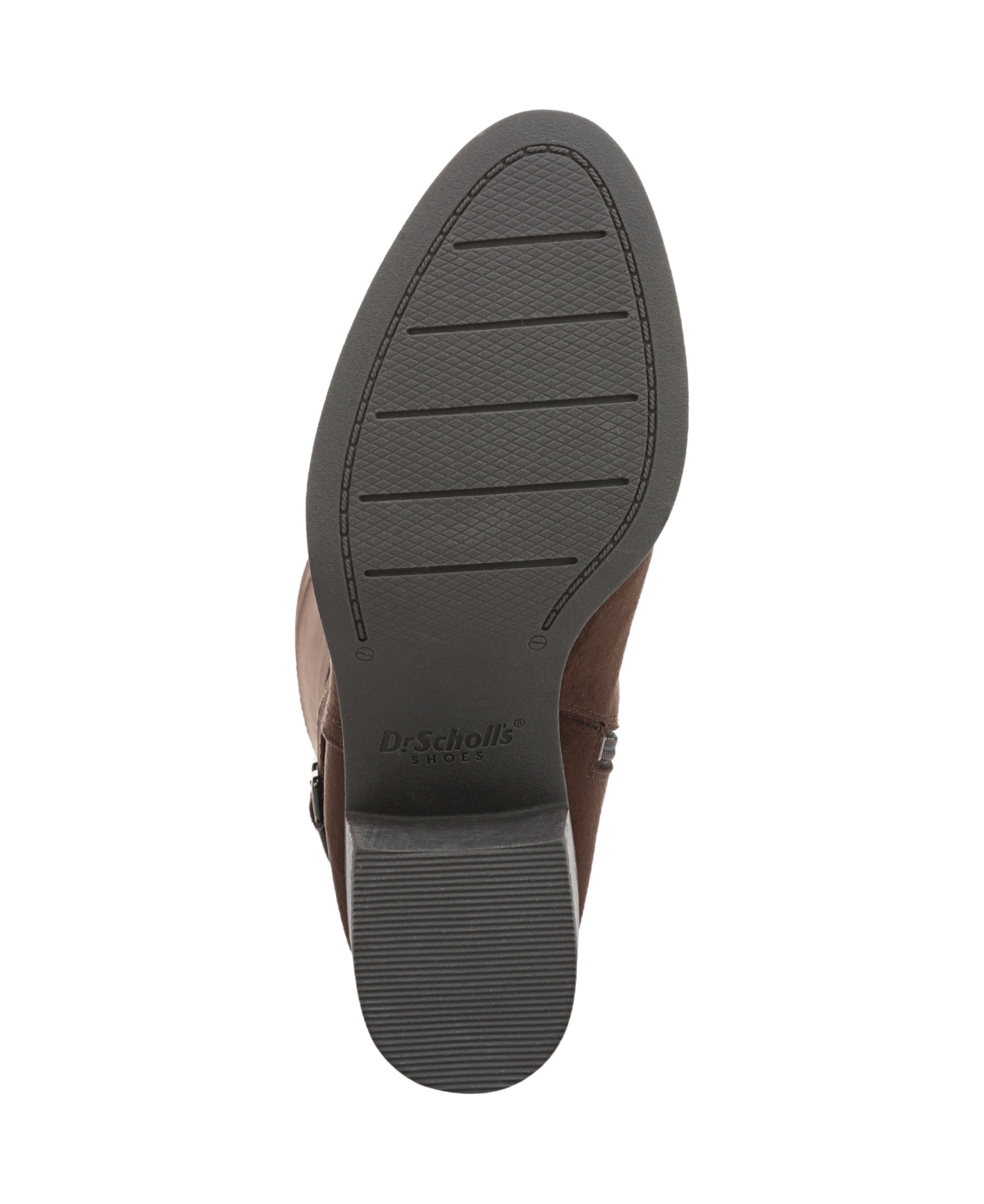 Dr. Scholl's Women's Adeline Wide Calf Block Heel Zip Tall Boots In Brown