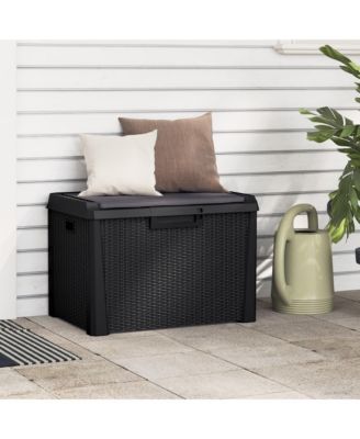 Garden Storage Box Anthracite Polypropylene Medium