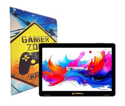 10.1"Octa Core 256GB Storage Android 15 Tablet with Gamer Shape Case