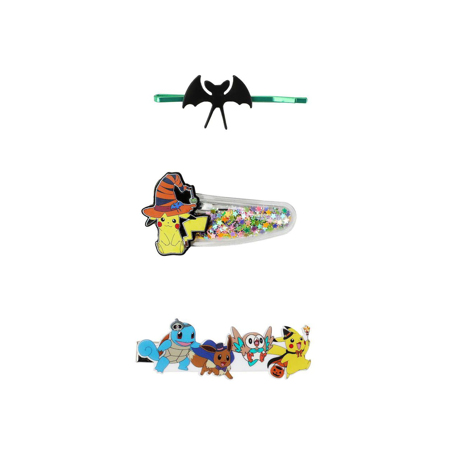 Детские аксессуары для волос Pokemon Halloween 3-Piece Hair Clips Set, цвет: Pok 3-Piece Halloween — фото 1