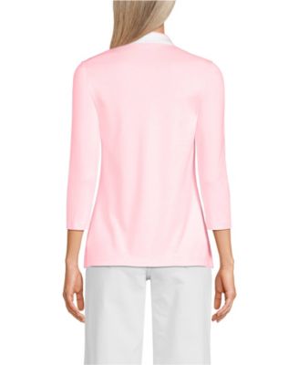 Women's 3/4 Sleeve Supima Cotton Polo Shirt