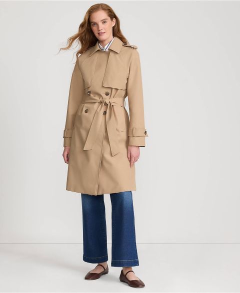 Женские куртки Lands' End Squall Waterproof Modern Trench Raincoat