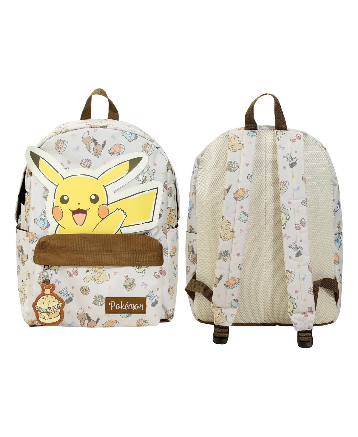 Pikachu All-Over Print Characters 17&#x201D; Adult Backpack - Pokemon pikachu cream