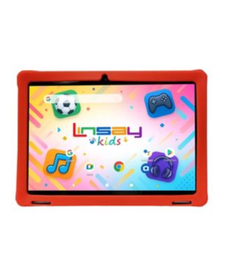 10.1"Octa Core 256GB Storage Android 15 Tablet with Red Kids Defender Case and Backpack