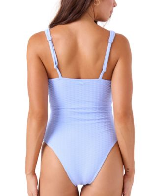 Juniors' Haleiwa Plunge-Neckline One-Piece Swimsuit