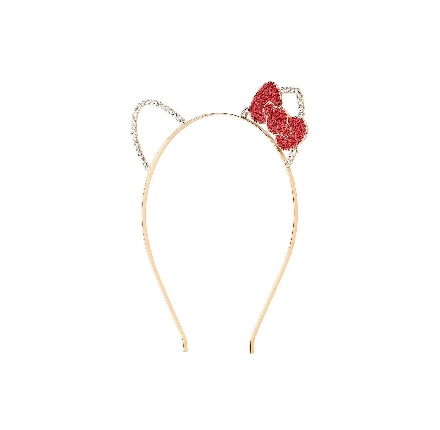 Ears and Bow Cosplay Glitzy Metal Headband