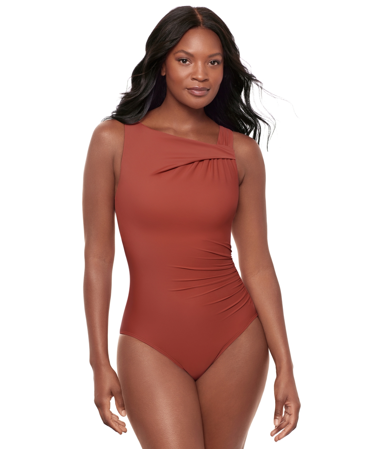 Miraclesuit ® Rock Solid Avra Underwire One-piece Swimsuit In Brown
