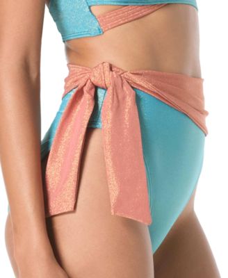 Women's Sash-Tie High-Waist Bikini Bottoms