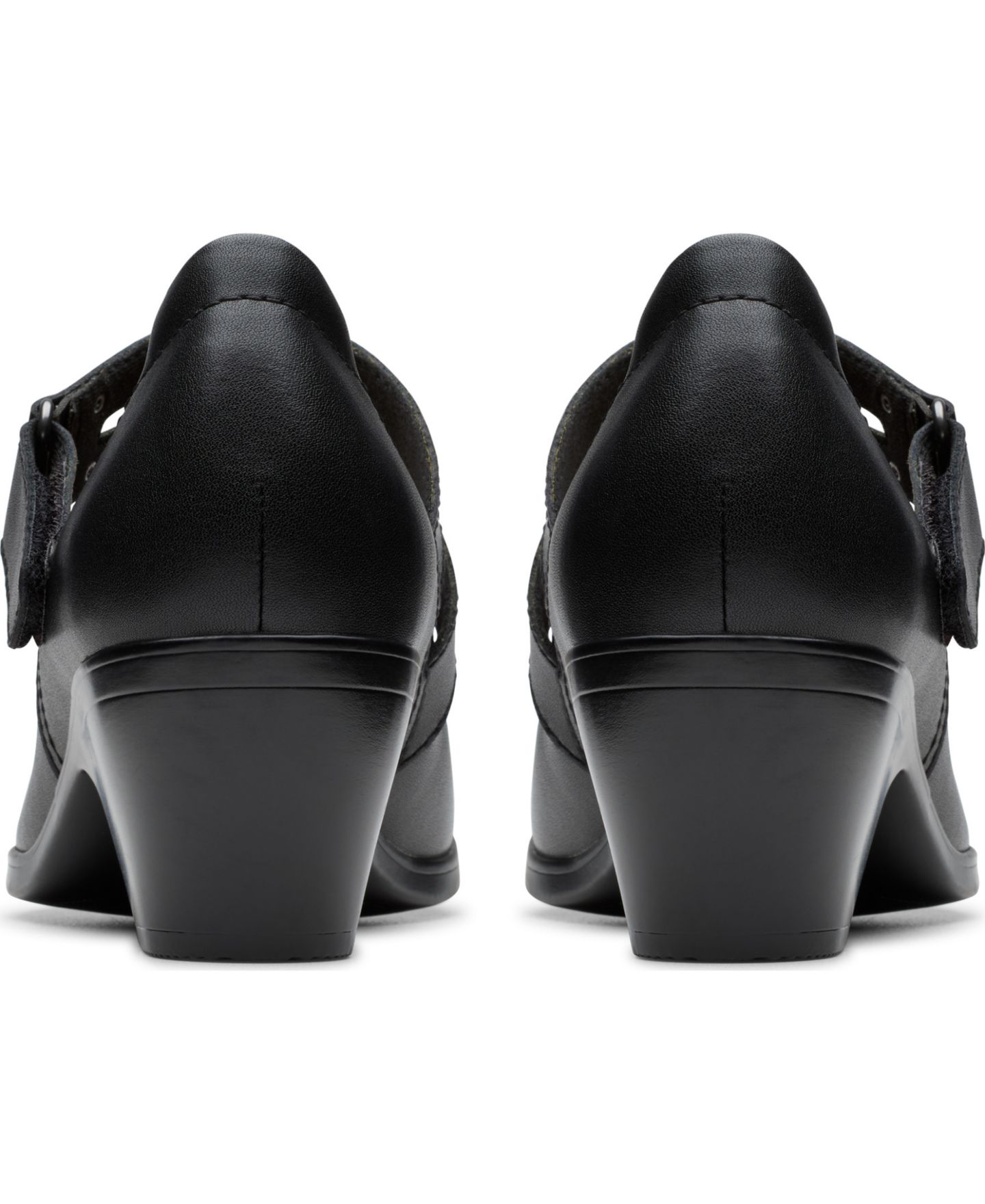 Женские туфли Clarks Emily2 Janna Round Toe Pumps, цвет: Чёрный кожаный — фото 3