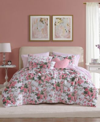 Vintage Floral Plush 4-Pc. Comforter Set, Twin