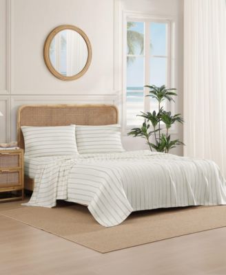 CLOSEOUT! Tommy Bahama La Vida Stripe 300-Thread Count Cotton 4-Pc. Sheet Set, Queen