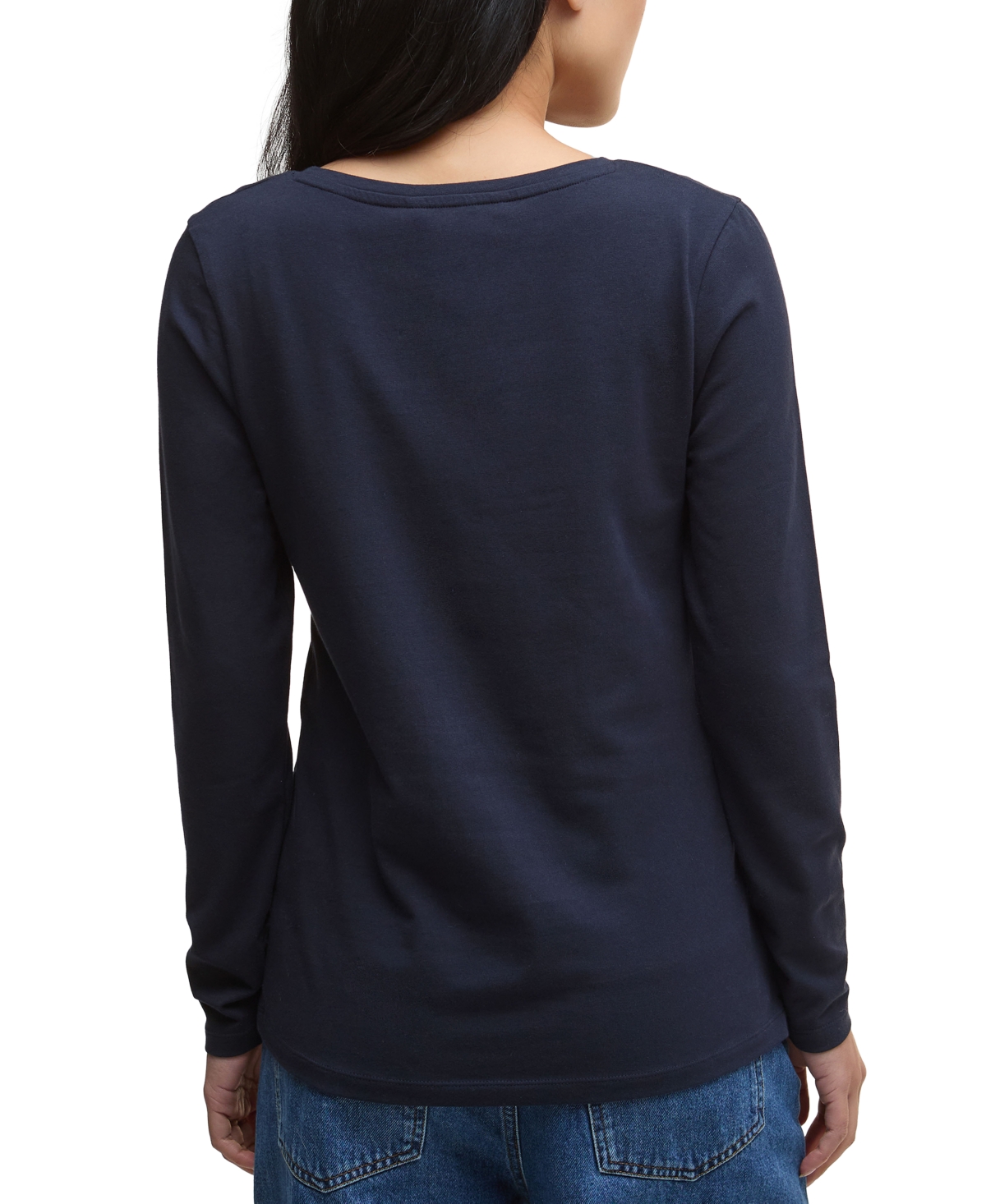 Barbour Hedley Long Sleeve Cotton Graphic T-shirt In Blue