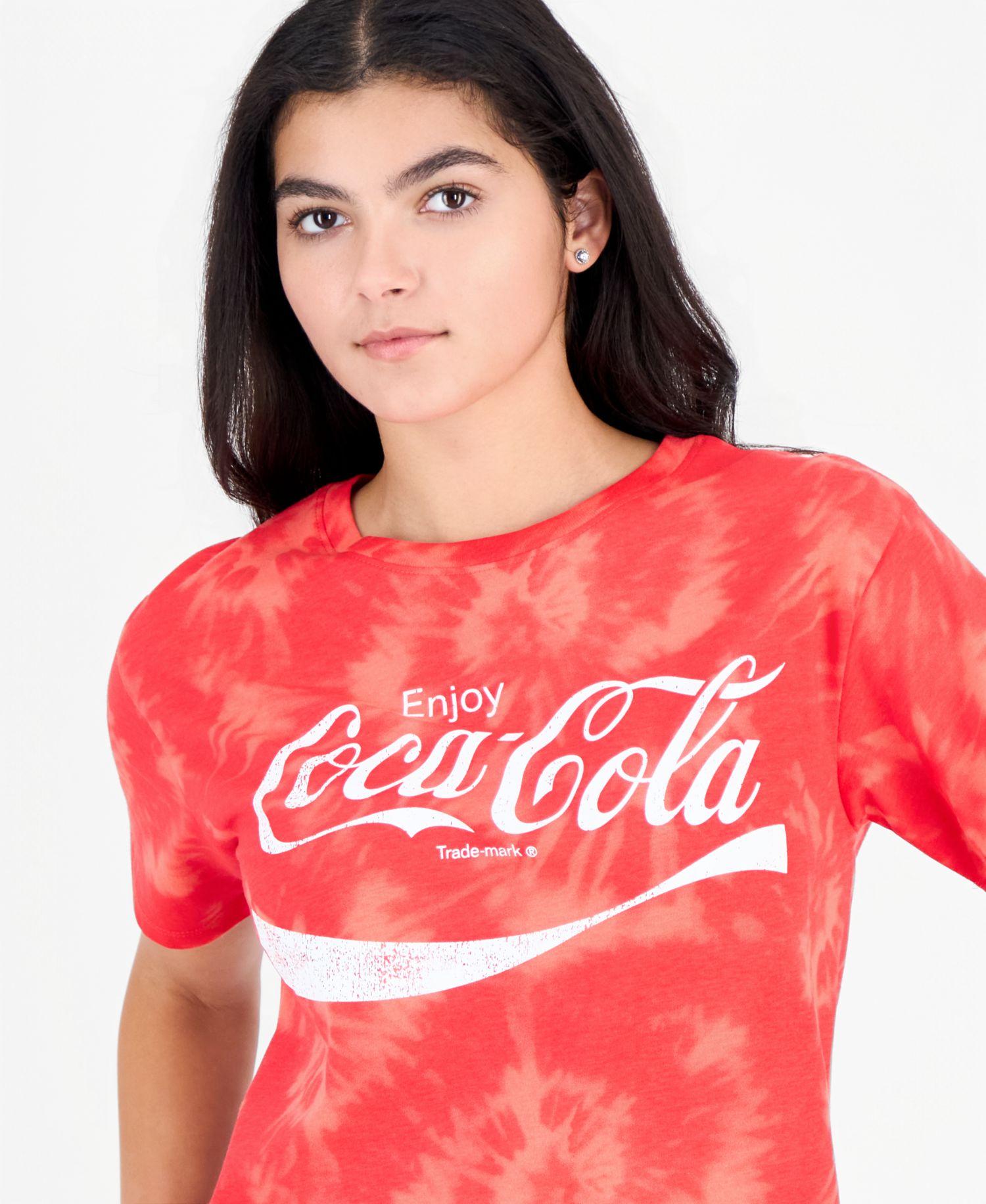 Juniors' Coca-Cola Tie-Dye T-Shirt
