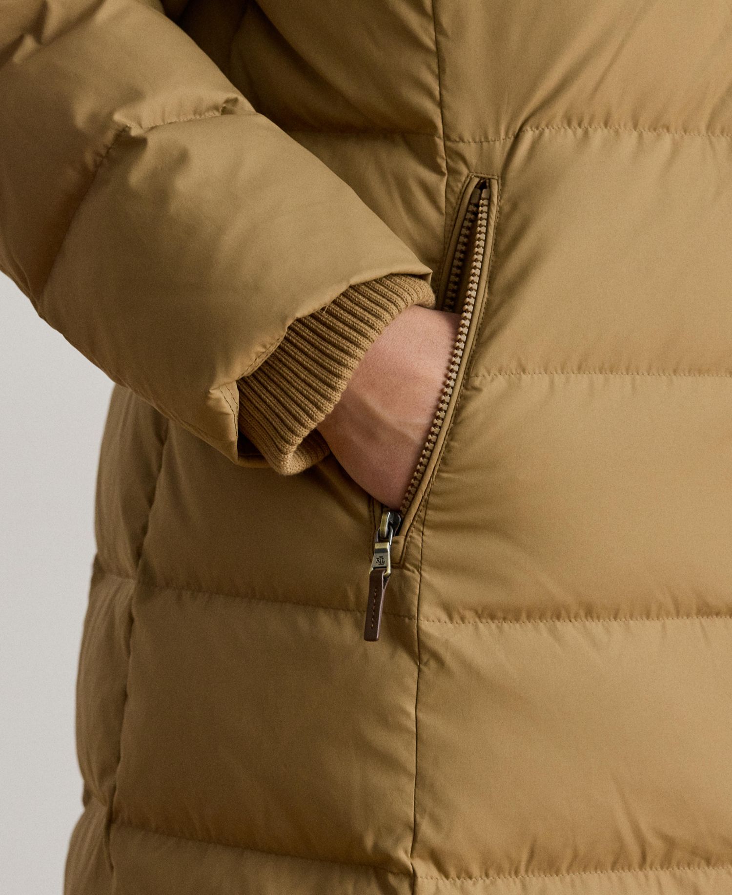 Plus Size Down Hooded Channel-Quilted Puffer Coat