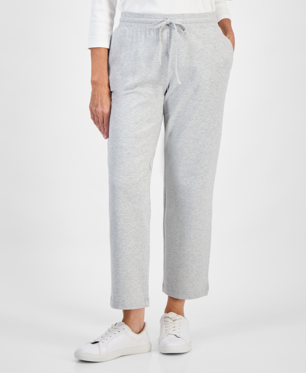 Style & Co Petite Drawstring-Waist Cropped Sweatpants, Macy's Exclusive