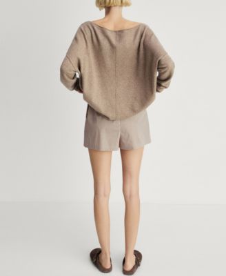 Women's Elasticated Detail Striped Pajama Shorts